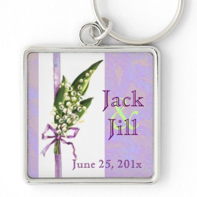 Lilly of the Valley BRIDAL keychain