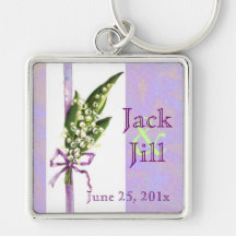 Lilly of the Valley BRIDAL keychain