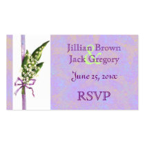 Lilly of the Valley BRIDAL RSVP card business cards