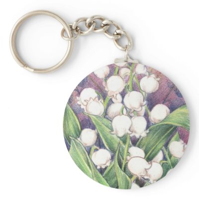 Lilly of the Valley Keychains