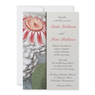 Lilly Pads Floral Wedding Invitation