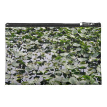 Lilly pads on a pond travel accessory bag