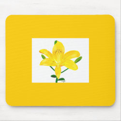 lilly, yellow painted mousepad mousepad