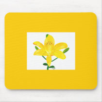 lilly, yellow painted mousepad