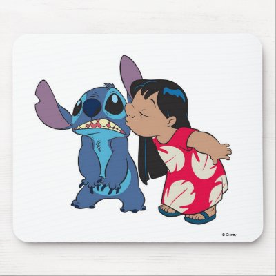 Lilo kisses Stitch mousepads