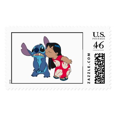 Lilo kisses Stitch postage