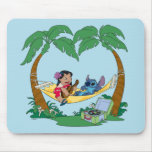 Lilo & Stitch Lilo Stitch on a hammock mousepads