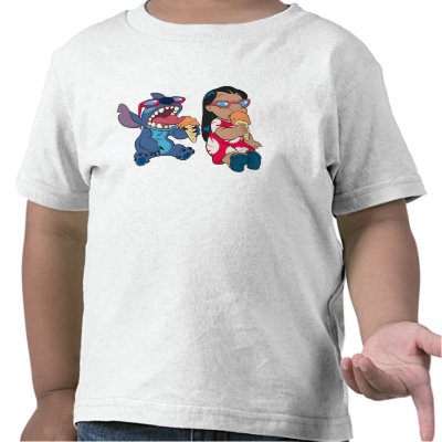 Lilo & Stitch's Lilo and Stitch Eating Ice Cream t-shirts
