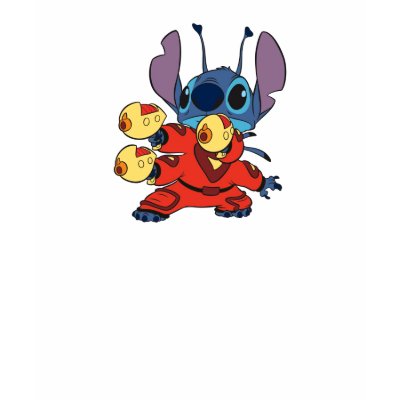 Lilo & Stitch's Stitch with Ray Guns t-shirts