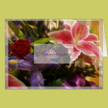 Lily Anniversary Card cards