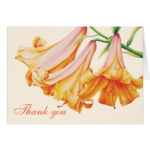 Lily bell art thank you card