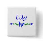 Lily (Blue Butterfly) Buttons