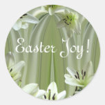 Lily composition round sticker