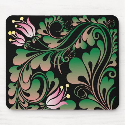 lily decorative design mouse pad by VioDeSign