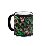 lily decorative design coffee mug