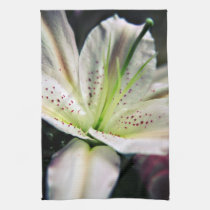 Lily flower floral kitchen tea towel kitchen towels