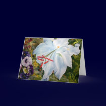 Lily Flower Greeting Card