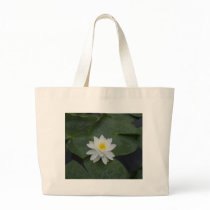 Lily Flower in Lily Pads Tote Bags