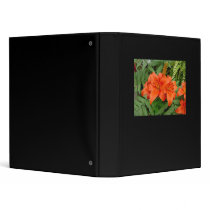 Lily flower - Iridescent orange 3 Ring Binders