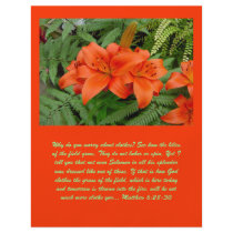 Lily flower - Iridescent orange Full Color Flyer