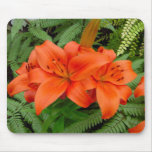 Lily flower - Iridescent orange Mousepads