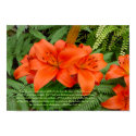 Lily flower - Iridescent orange print