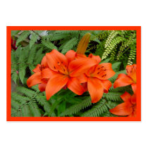 Lily flower - Iridescent orange Tract Cards / Business Card Templates