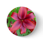 Lily flower - Iridescent red v2b Pin