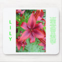 Lily flower - Iridescent red v2b mousepad