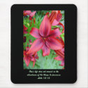 Lily flower - Iridescent red v2b mousepad