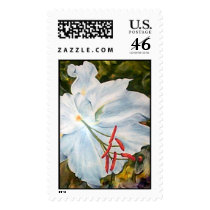 Lily Flower, Postage Stamp by artbyjolyn Lily Flower, Postage Stamp