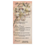 lily flowers art  design on peach wedding rack cards