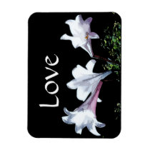Lily Flowers Art Love Premium Magnet