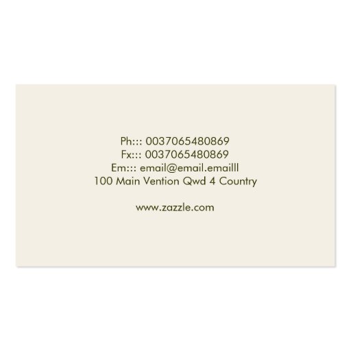 lily flowers business card (back side)