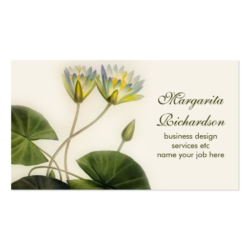 lily flowers business card (front side)