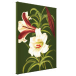 Lily Flowers Wrapped Canvas Print