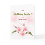 Lily Garden Birthday Party Invitation