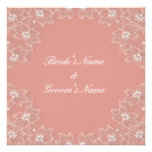 Lily love (peach) Wedding Invitation
