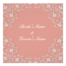 Lily love (peach) Wedding Invitation invitations