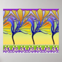 LILY NOUVEAU: BRIGHT SPRING GLASS PRINT
