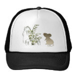 Lily of the Valley and Cute Mouse art Trucker Hats
