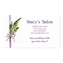 Lily of the Valley appointment business card business cards