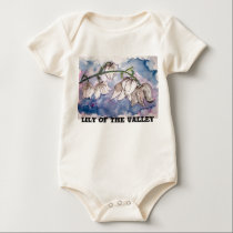 Lily of the Valley baby one piece outfit t-shirts