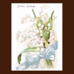 Lily of the Valley Birthday postcards