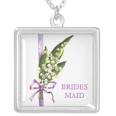 Lily of the Valley BRIDAL PARTY necklace by jan4insight
