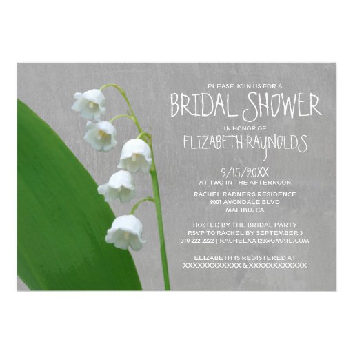 Lily of the Valley Bridal Shower Invitations