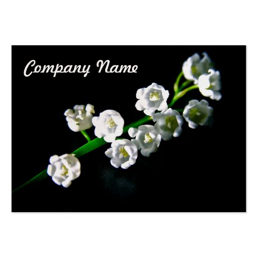 Lily of the Valley Business Card Template (front side)