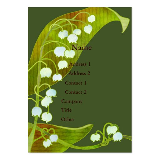 Lily of the Valley Business Cards (front side)