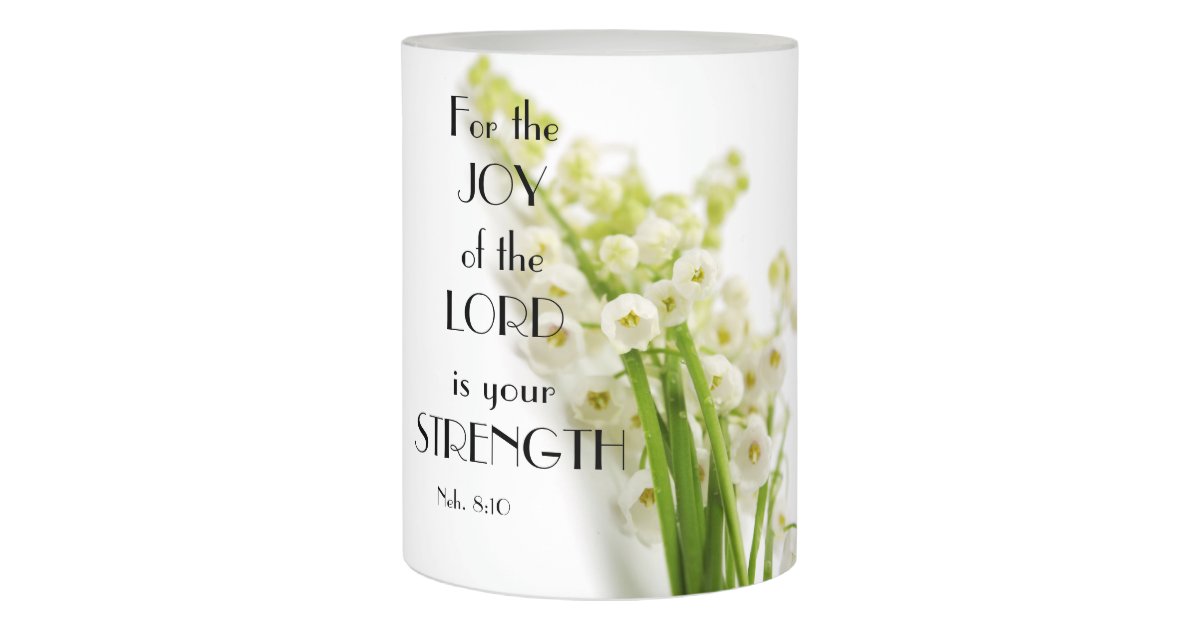 Lily of the Valley Candle w/Bible Verse Zazzle