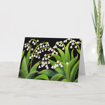 Lilies of the Valley cards make great wedding invitations and Mothers' Day 